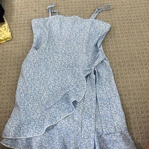 Light blue floral shein dress